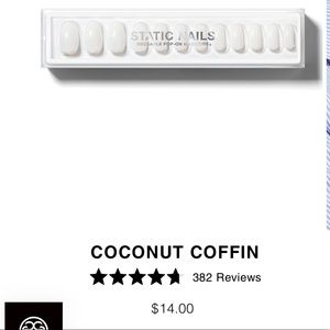 Static press on nails in Coconut / Coffin